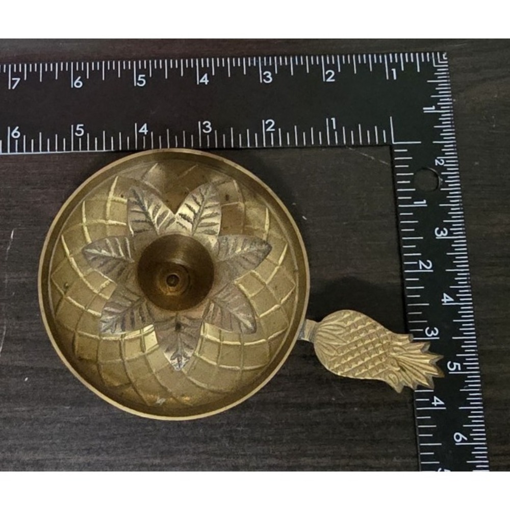 Vintage Solid Brass Pineapple Candle Holder Tropical Decor‎ Art - Picture 4 of 4